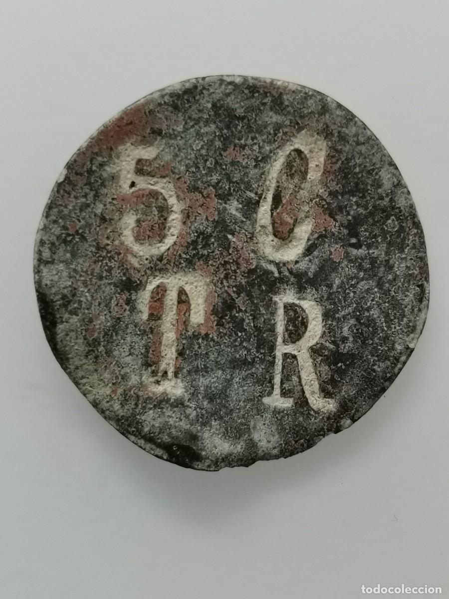 Monedas locales: Ficha - Bronce - 5 C&eacute;ntimos T R. - Foto 4