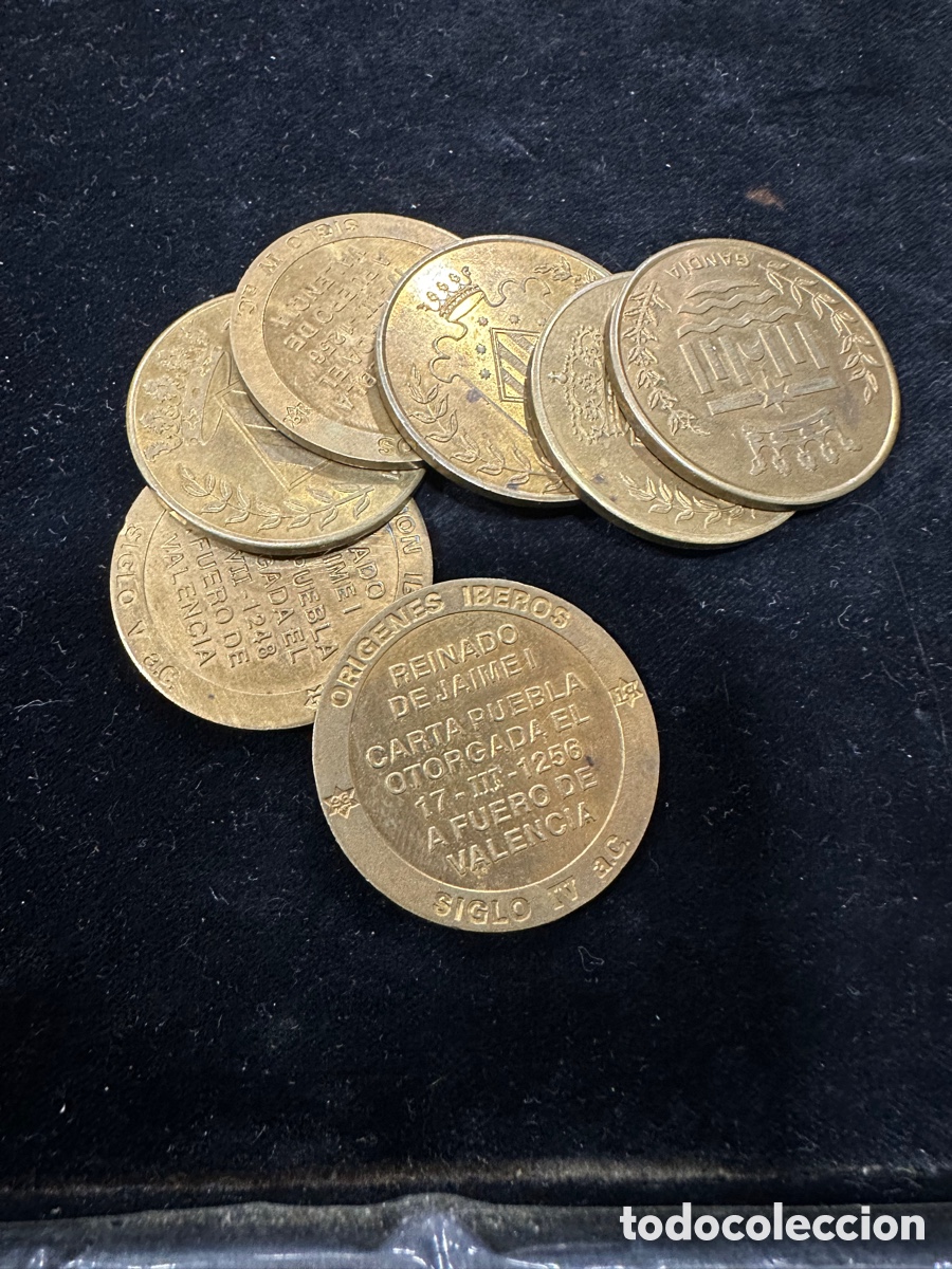 Monedas locales: Lote de jetones de valencia - Foto 1