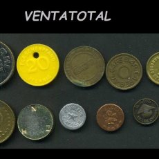 Monedas locales: LOTE DE 10 FICHAS JETON TOKEN ANTIGUOS AUTENTICOS VARIOS TAMAÑOS SON LOS DE LAS FOTOS