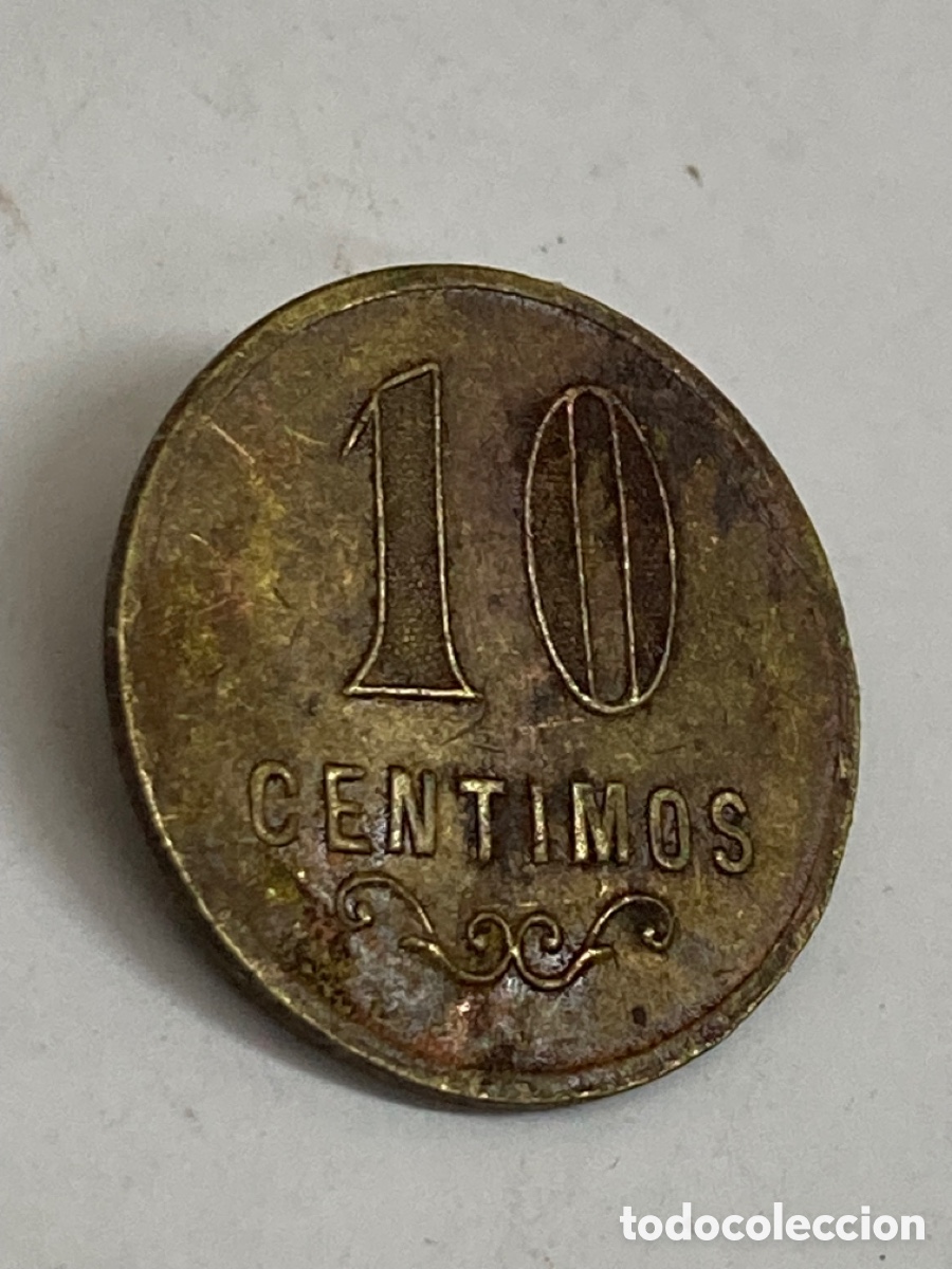 Monedas locales: Ficha de 10 c&eacute;ntimos L15 - Foto 1
