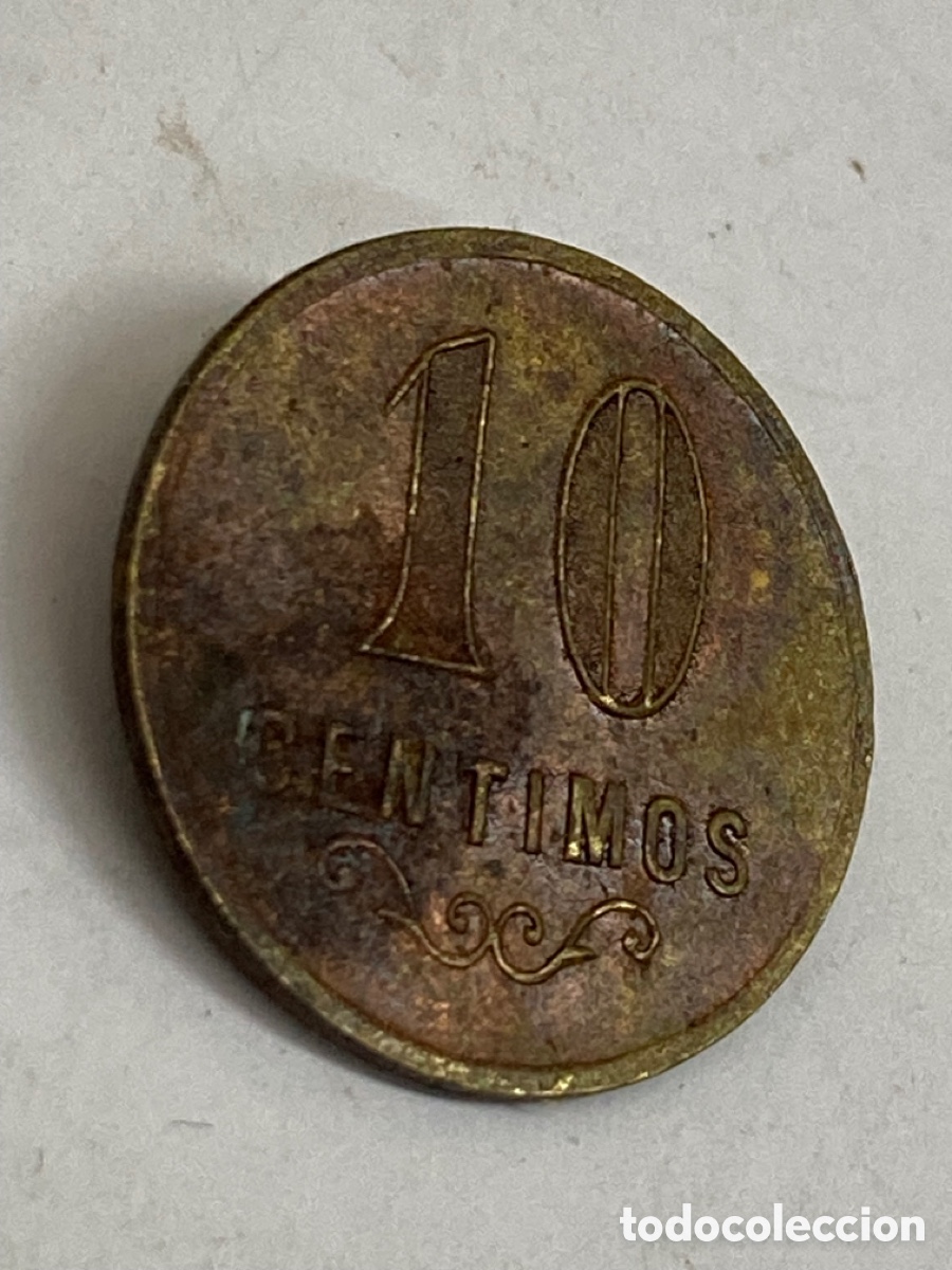 Monedas locales: Ficha de 10 c&eacute;ntimos L15 - Foto 1