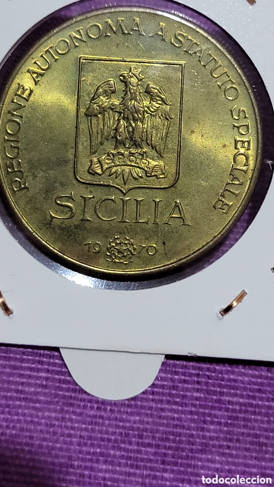 Monedas locales: Ficha token Sicilia ltalia - Foto 2