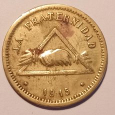 Monete locali: FICHA DE 5 CENTIMOS COOPERATIVA LA FRATERNIDAD - BARCELONA 1915 - 25 MM