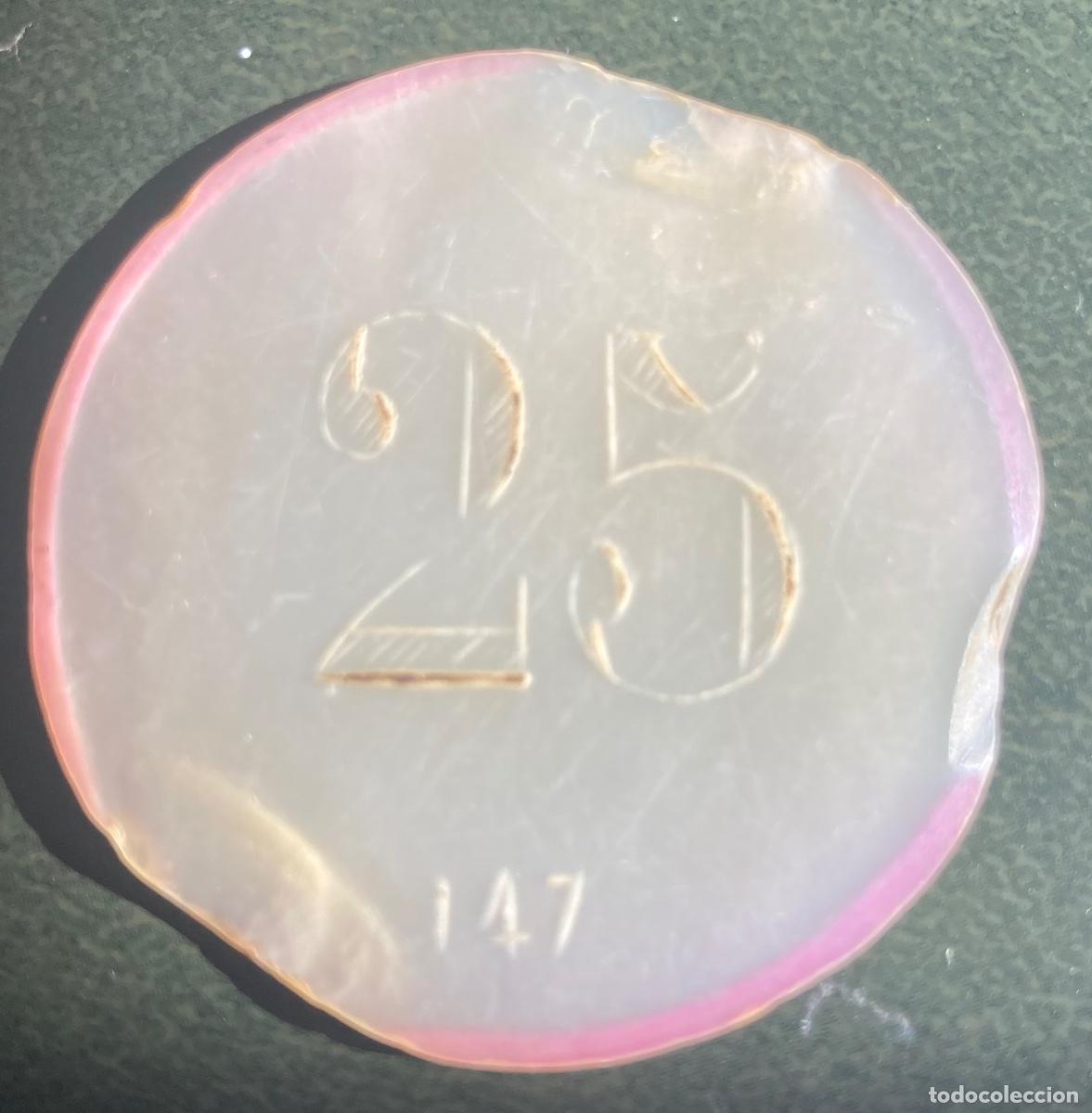 Monedas locales: Ficha de casino. 25 pesetas - Foto 1