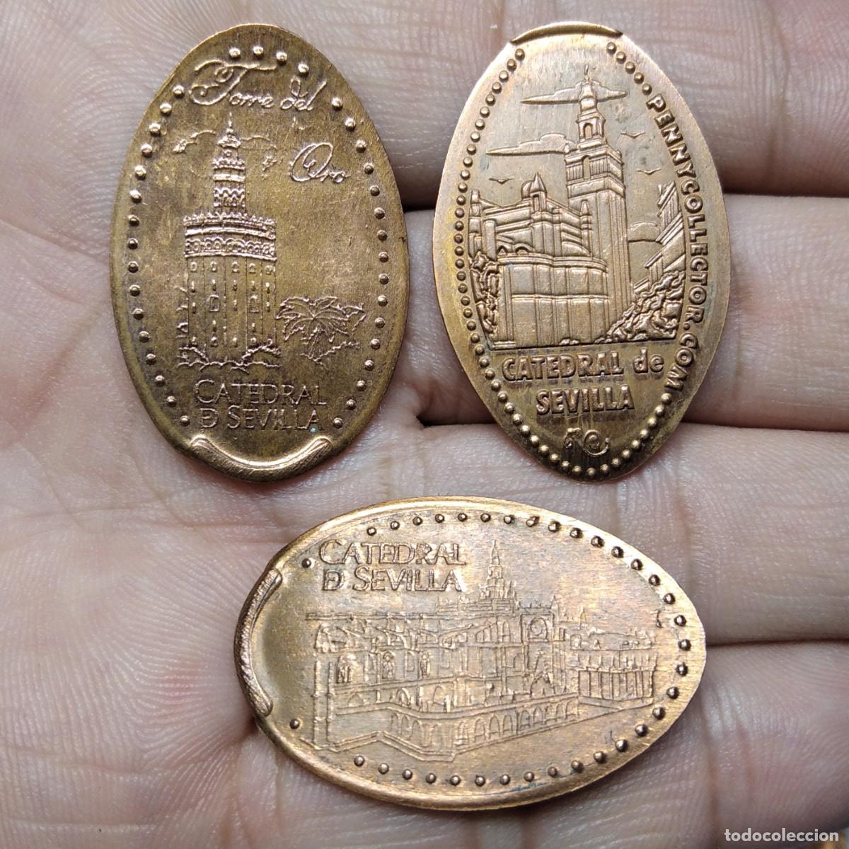 Monedas locales: ZC - SEVILLA - 3 MONEDAS ELONGADAS - Foto 1