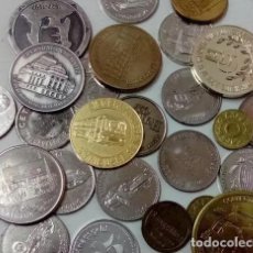Monedas locales: LOTE DE DIVERAS FICHAS JETONES TOKENS MONEDAS DE GUERRA.... Y DEMAS UNOS 300 GRAMOS