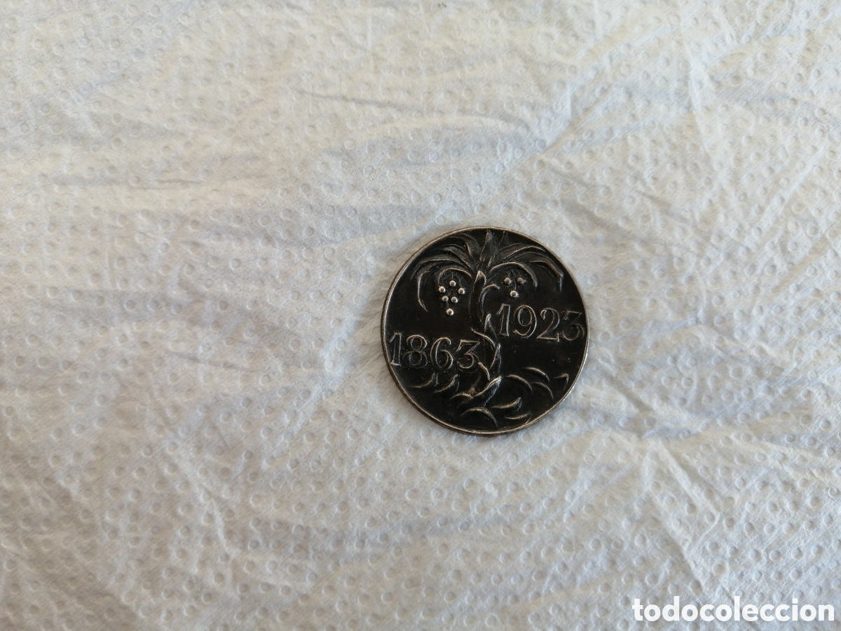 Monedas locales: Ficha 1863 1923 a clasificar - Foto 1