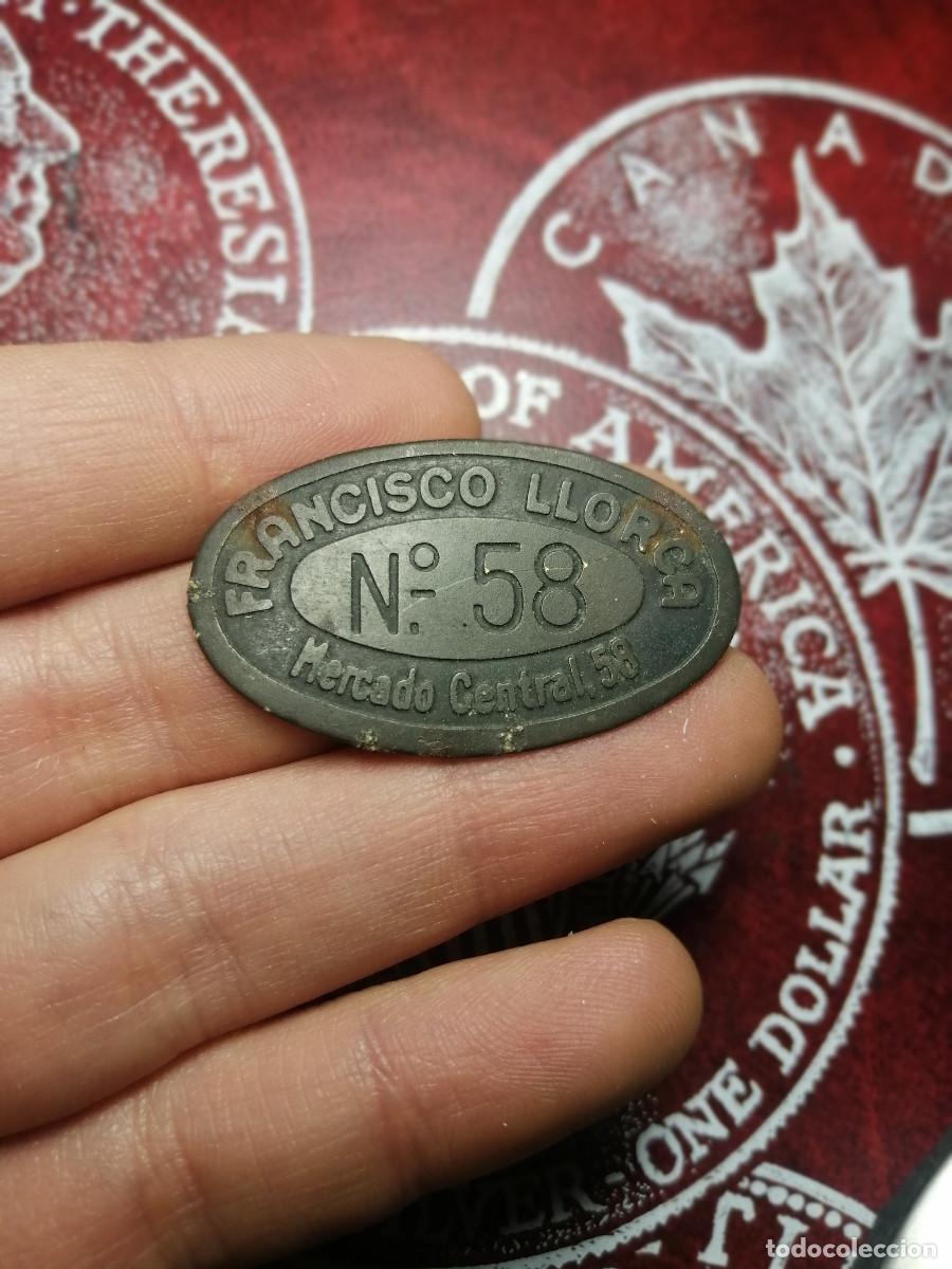 Monedas locales: FICHA DE MERCADO CENTRAL DE FRANCISCO LLORCA - BORNE 58 - Foto 1
