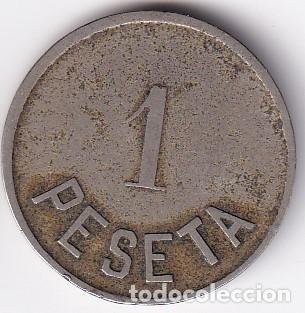 Monedas locales: FICHA DE 1 PESETA DE LA PROTECTORA DE CASSA DE LA SELVA - Foto 1