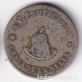 Monedas locales: FICHA DE 1 PESETA DE LA PROTECTORA DE CASSA DE LA SELVA - Foto 2