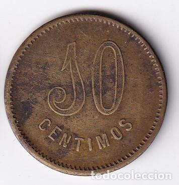 Monedas locales: FICHA DE 10 CENTIMOS CON LAS LETRAS CC (MONEDA) - Foto 1