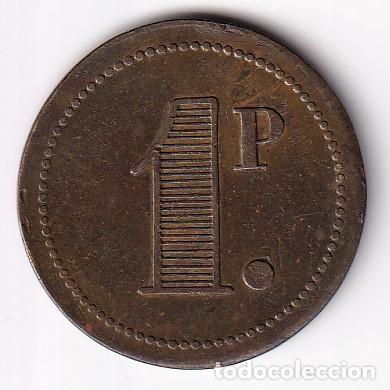 Monedas locales: FICHA DE 1 PESETA SIN IDENTIFICAR (MONEDA) - Foto 1