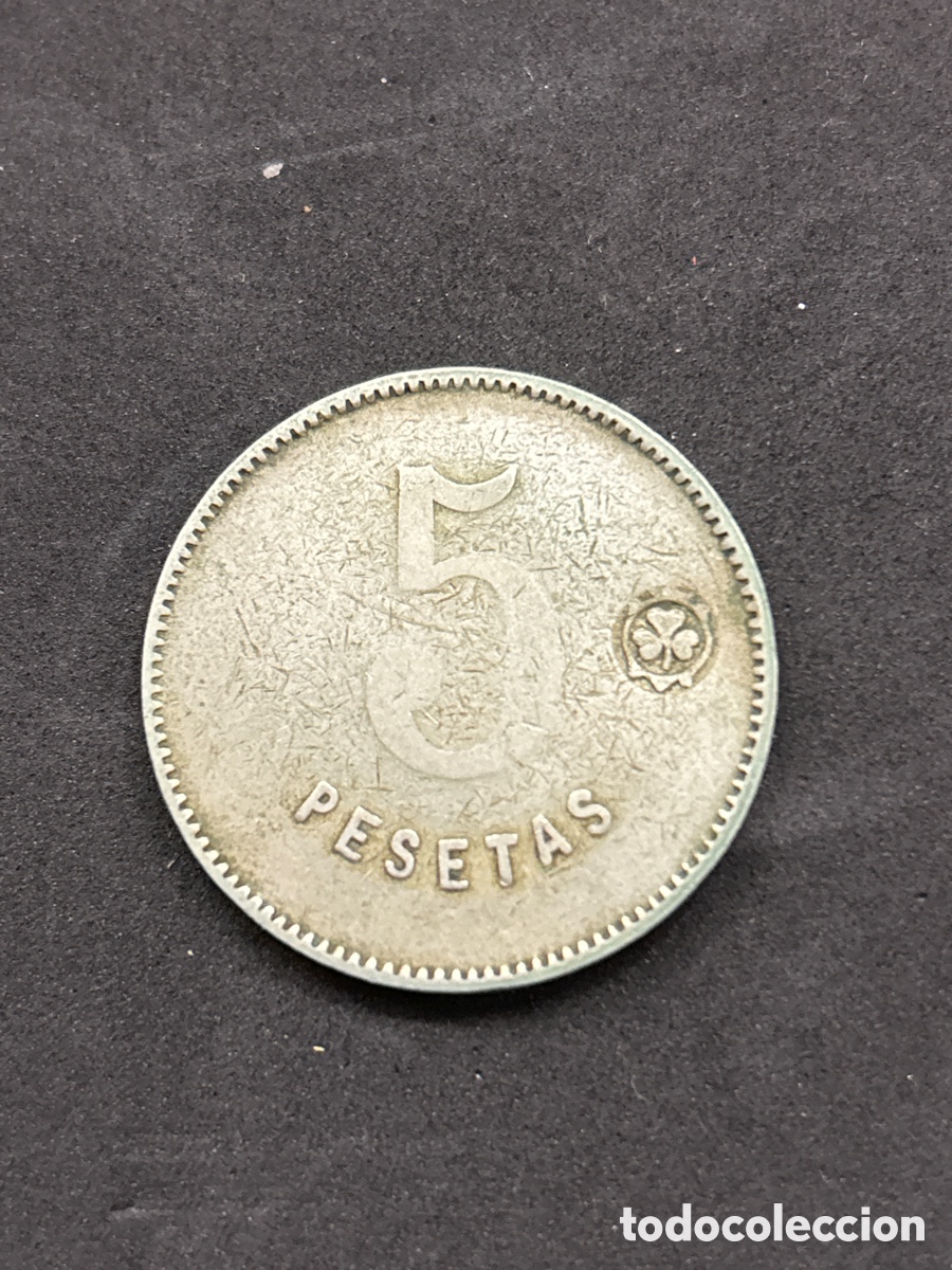Monedas locales: Ficha cooperativa el reloj 5 pesetas - Foto 2