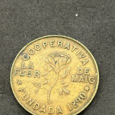 Monedas locales: MONEDA FICHA LA FLOR DE MAIG. FUNDADA EL AÑO 1890. 10 CENTIMS.