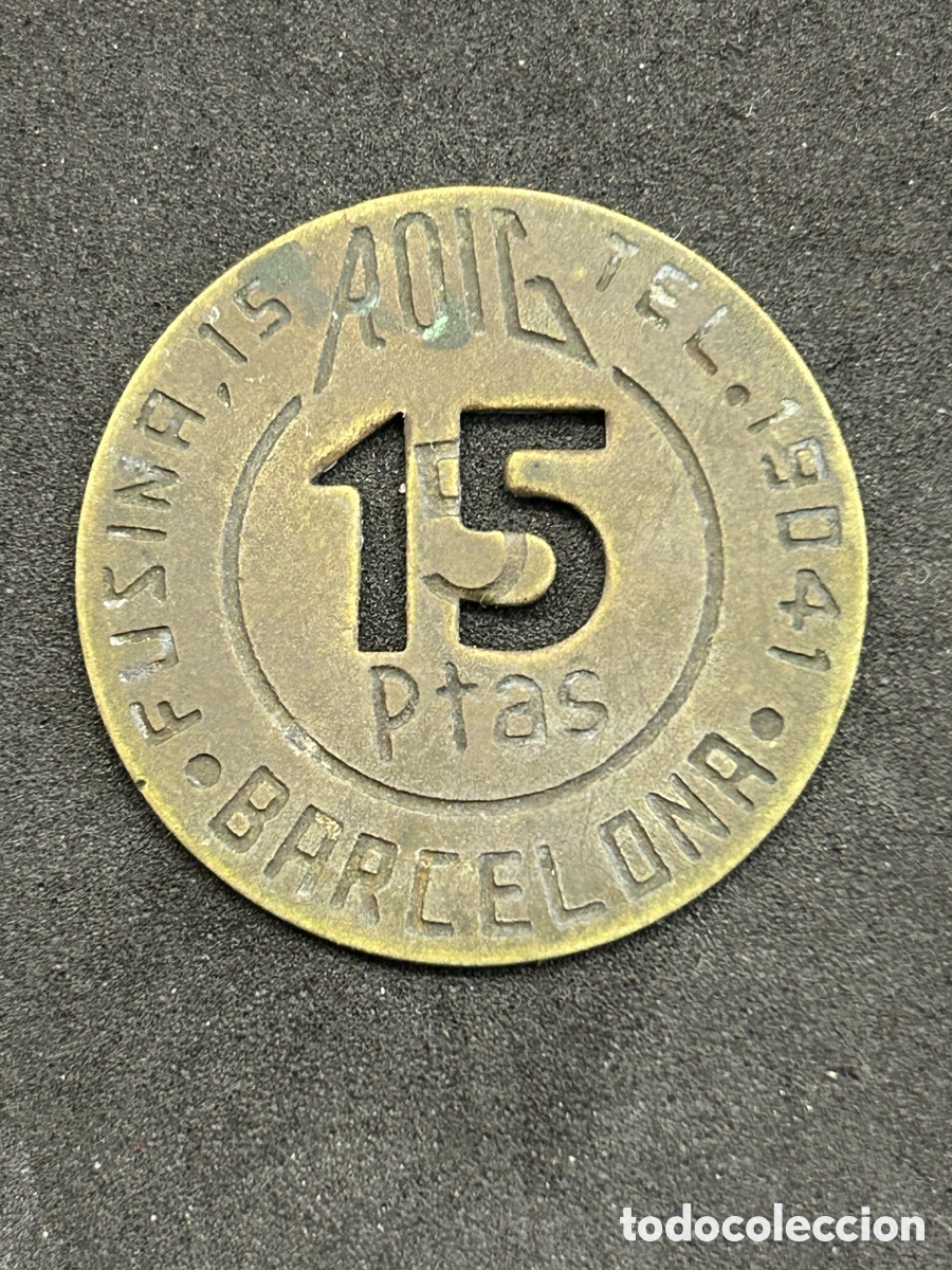 Monedas locales: Ficha Roig, Barcelona - Foto 1