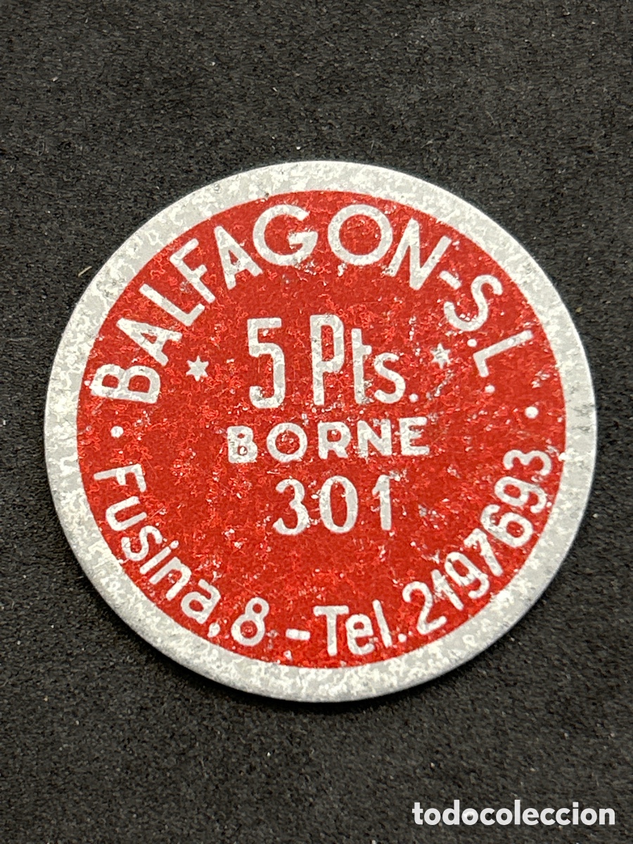 Monedas locales: Ficha Balfagons, Borne, 5 pst - Foto 1