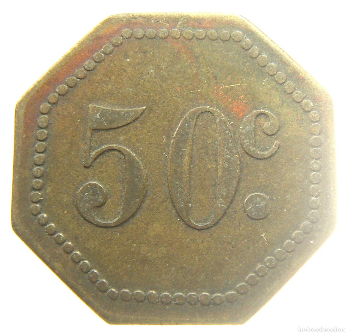 Monedas locales: FICHA DINERARIA 50c , 2,7 cm - Foto 1