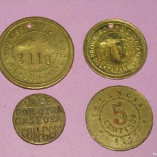 Monedas locales: LOTE DE MONEDAS FICHAS NO DINERARIAS, GASEOSA, EL PROGRESO PESCADOR, SCD COOPERATIVA SOCORRO OBRERO
