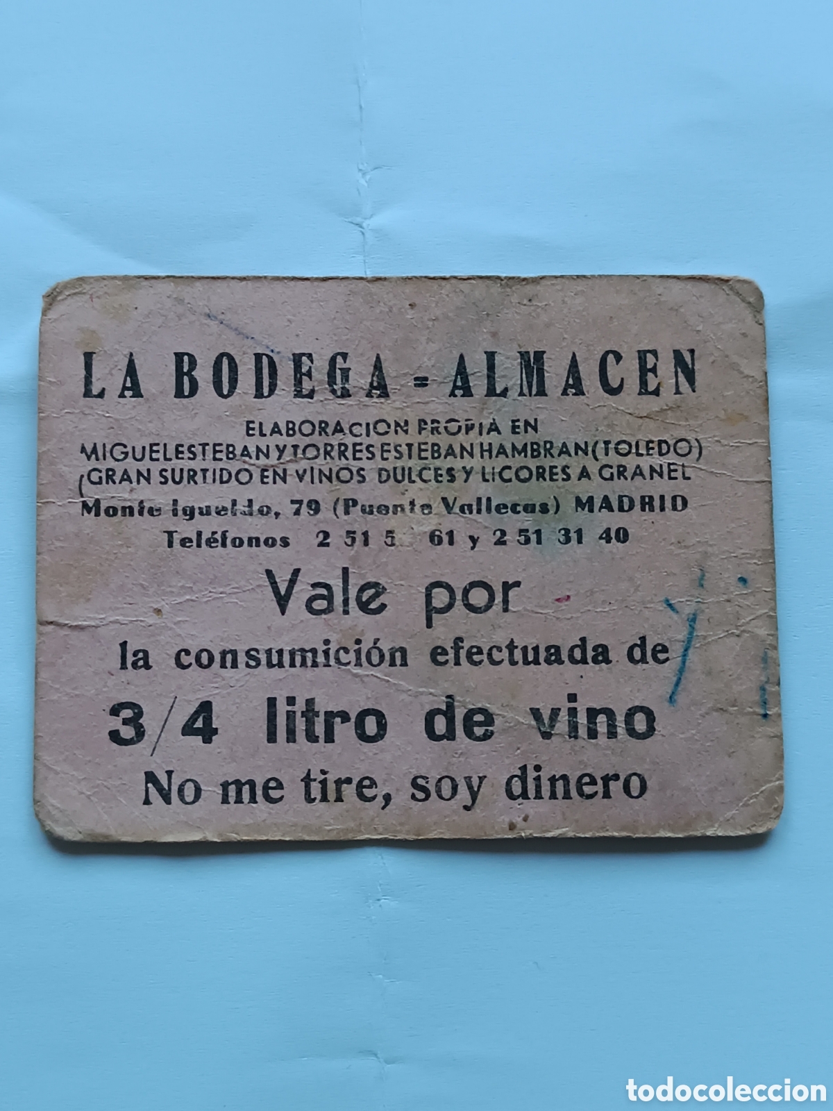 Monedas locales: Vale BODEGA APARICIO MADRID - Foto 1