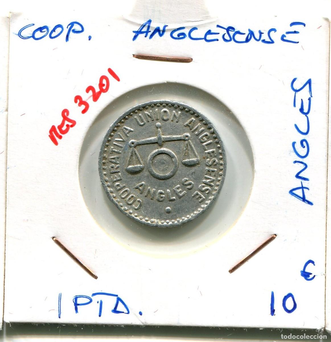 Monedas locales: UNA PESETA COOP. ANGLESENSE ANGLES ( MES3201 ) - Foto 1