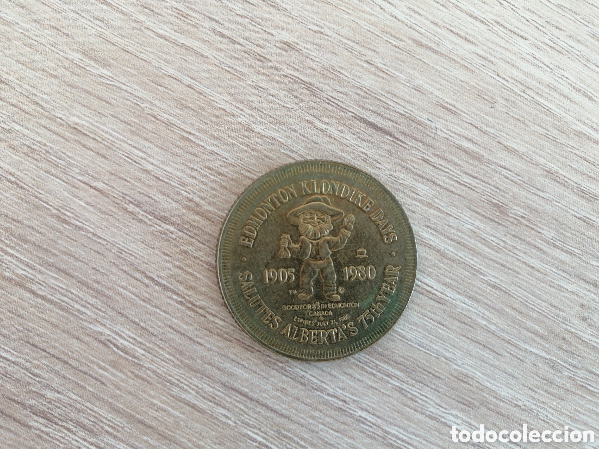 Monedas locales: Ficha Frank Oliver de Edmonton Canada - Foto 2