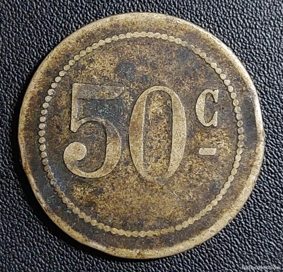 Monedas locales: Espa&ntilde;a Ficha 50 C&eacute;ntimos (MBC) - Foto 1