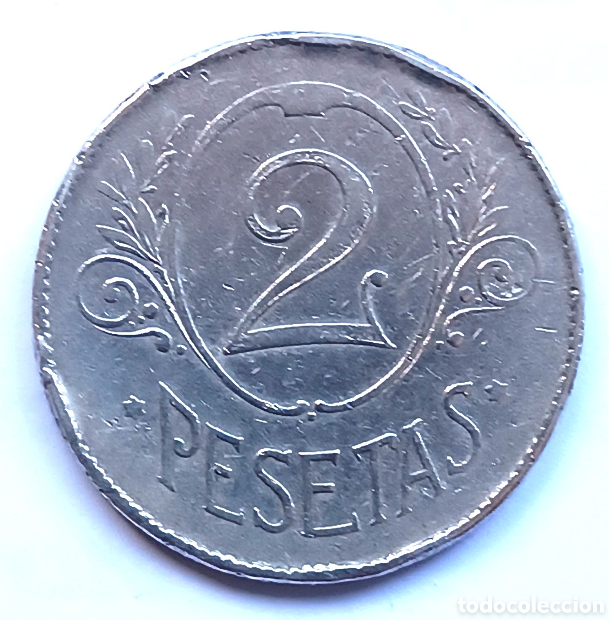 Monedas locales: ♤ Ficha casino dos pesetas - Foto 1