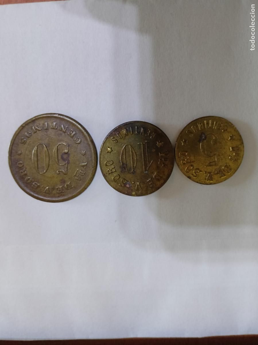 Monedas locales: Monedas conservas viuda Vicente Soro Masamagrell(valencia) MONEDAS CONSERVAS VIUDA V