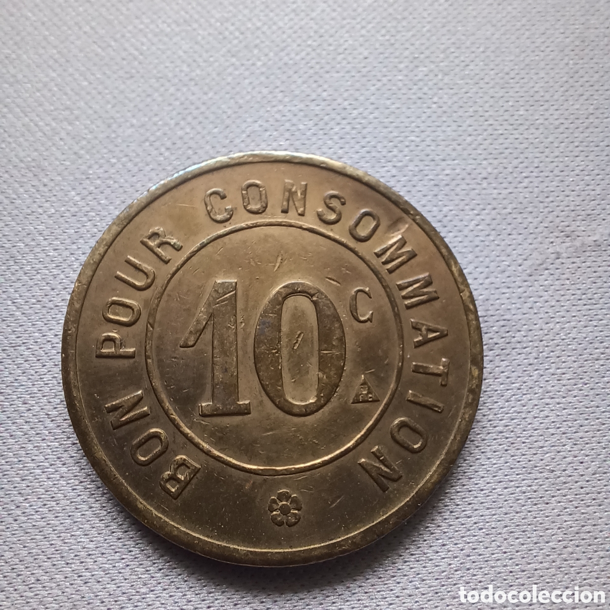 Monedas locales: FICHA FRANCESA 10 CENTIMOS PARIS- CONSUMICION- - Foto 2