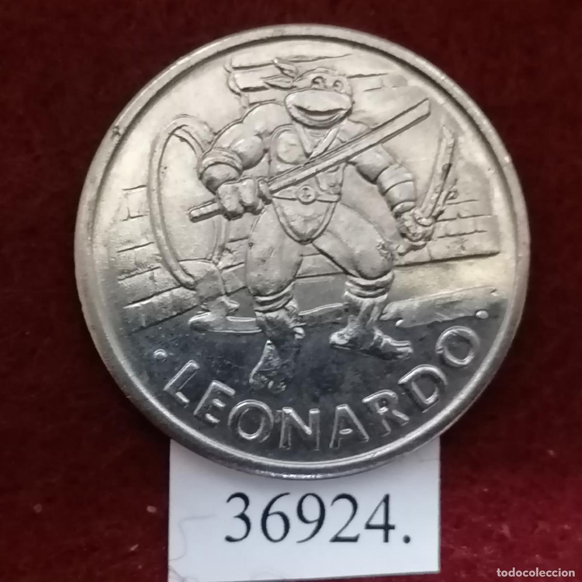 Monedas locales: Ficha, tortugas ninja, Leonardo, token, jeton - Foto 2