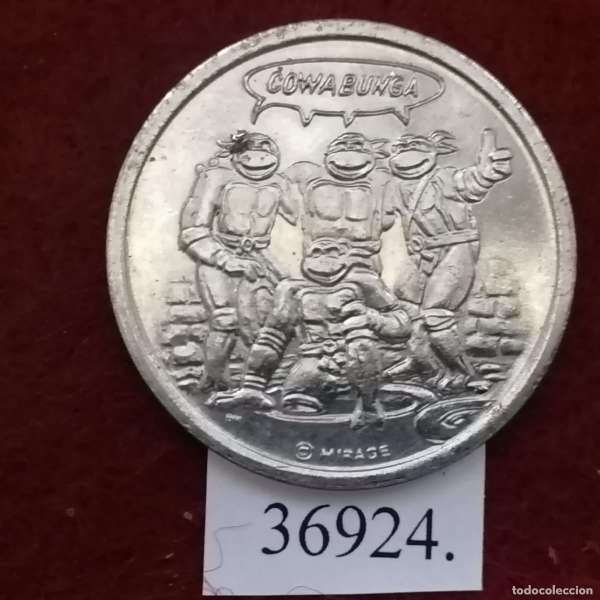 Monedas locales: Ficha, tortugas ninja, Leonardo, token, jeton - Foto 1