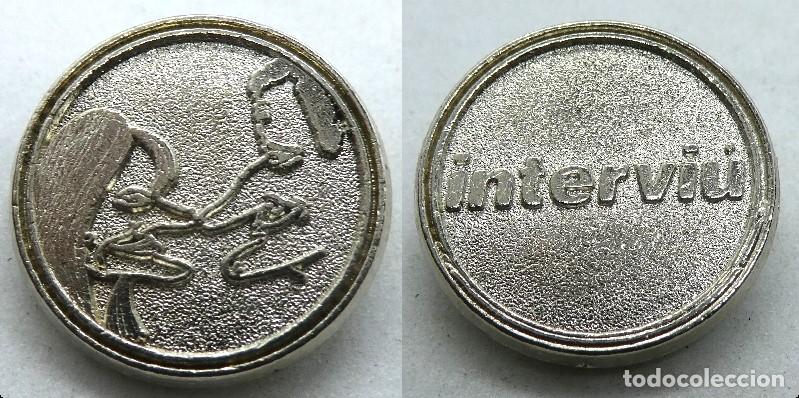 Moedas locais: FICHA METALICA DE INTERVIU. CONMEMORACION BODA FELIPE Y LETIZIA.