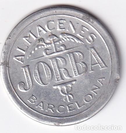 Monedas locales: FICHA DE 10 CENTIMOS DE ALMACENES JORBA DE BARCELONA (MONEDA) - Foto 1