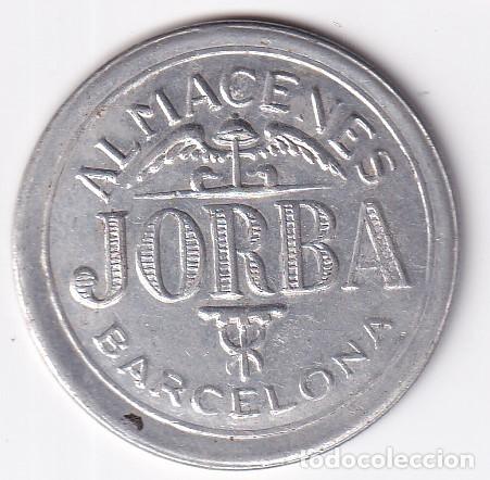 Monedas locales: FICHA DE 15 CENTIMOS DE ALMACENES JORBA DE BARCELONA (MONEDA) - Foto 1