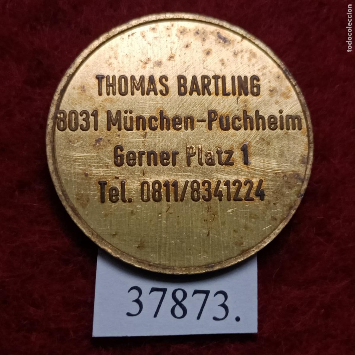 Monedas locales: ficha Alemania, Thomas Bartling , token, jet&oacute;n. - Foto 2