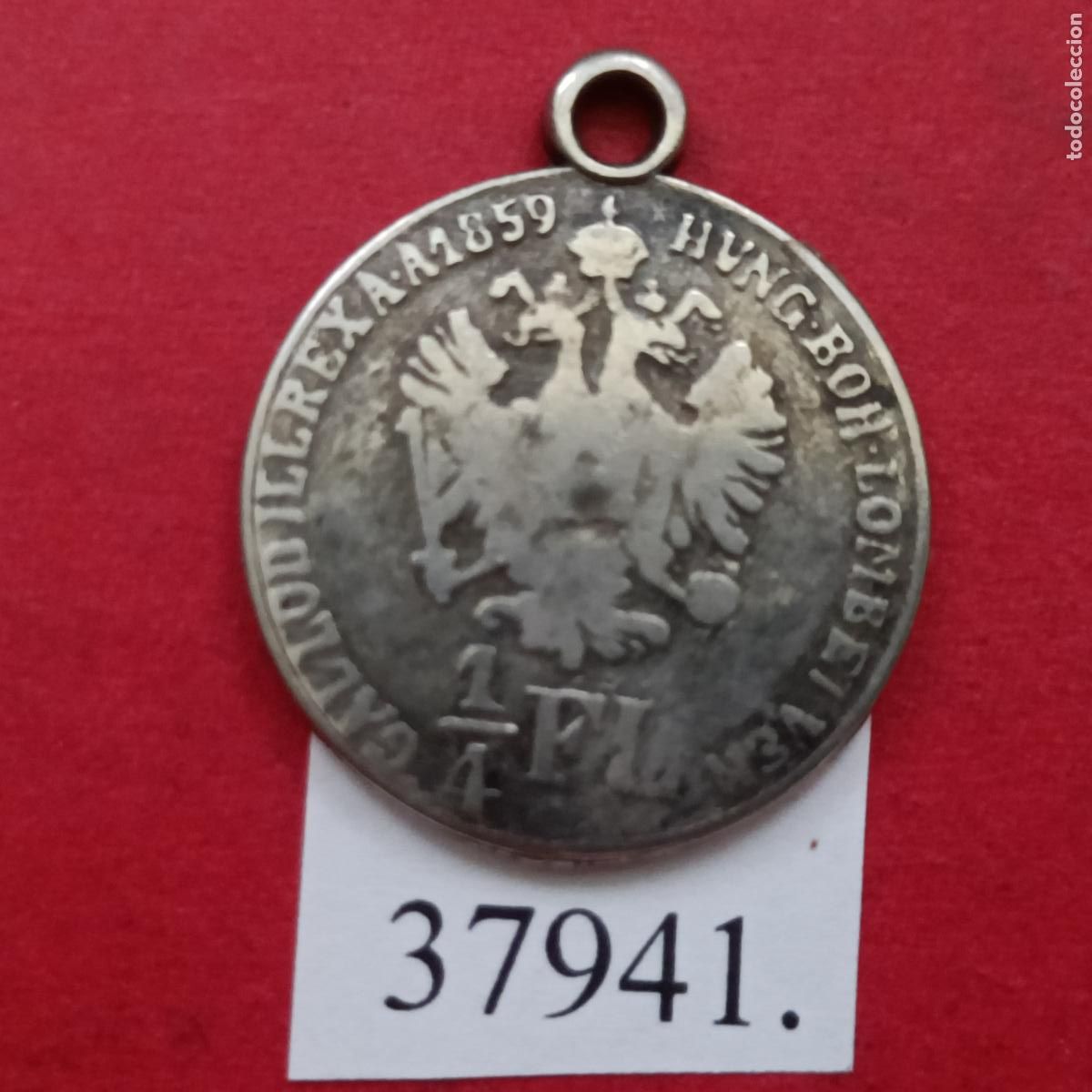 Monedas locales: Medalla replica 1/4 flor&iacute;n Austria - Foto 1