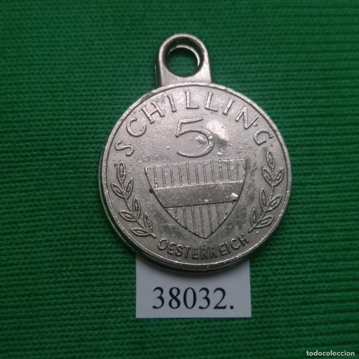 Monedas locales: Ficha, medalla, monetiforme, 5 chelines Austria,token, jet&oacute;n - Foto 3