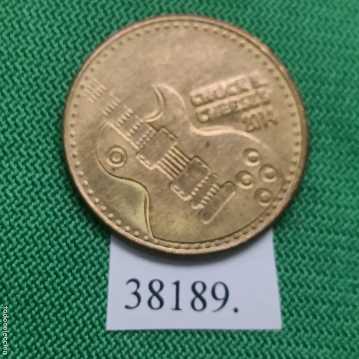 Monedas locales: ficha Chuck e Chesses Rocks 2014, token, jet&oacute;n. - Foto 2
