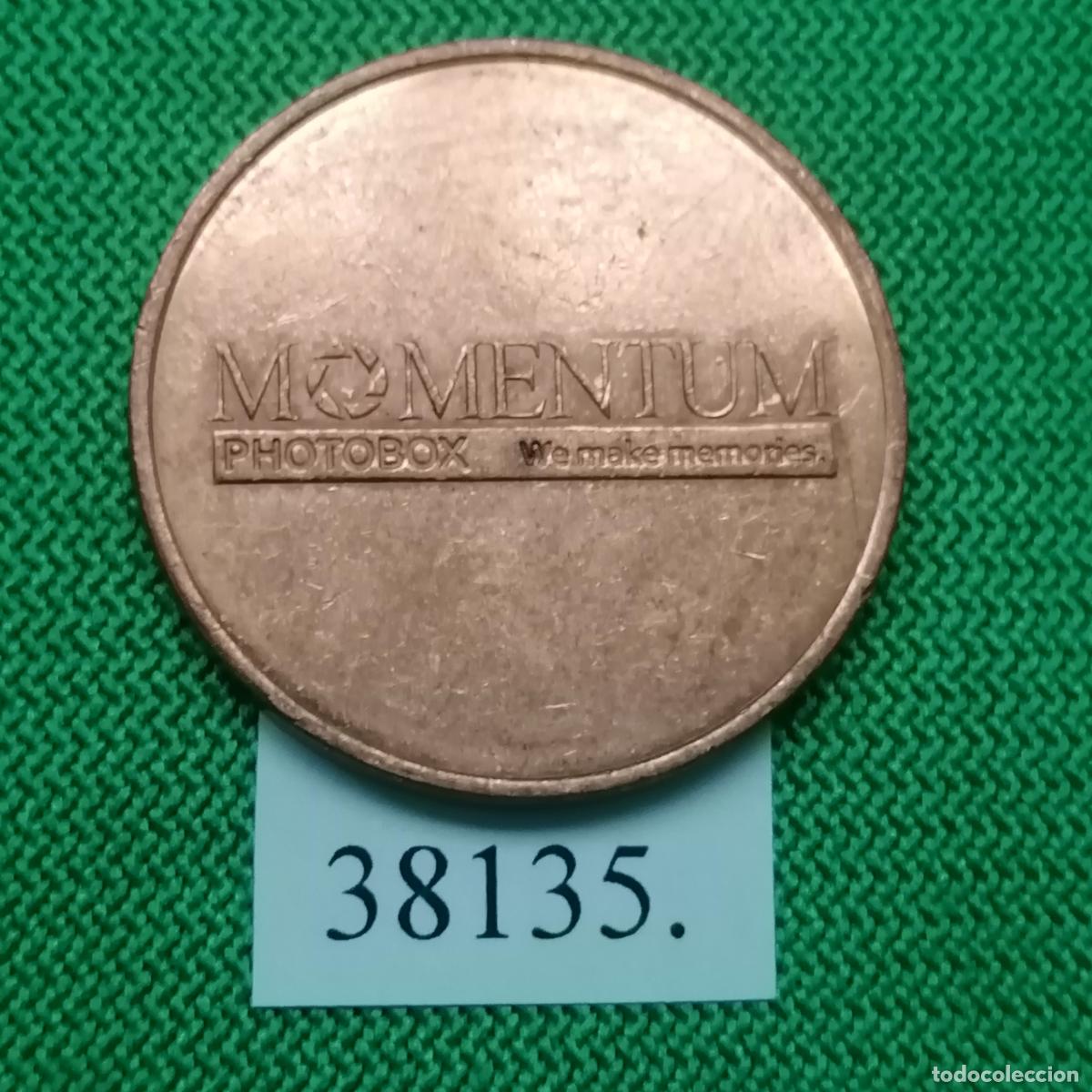 Monete locali: ficha Momentum photobox, token, jet&oacute;n.