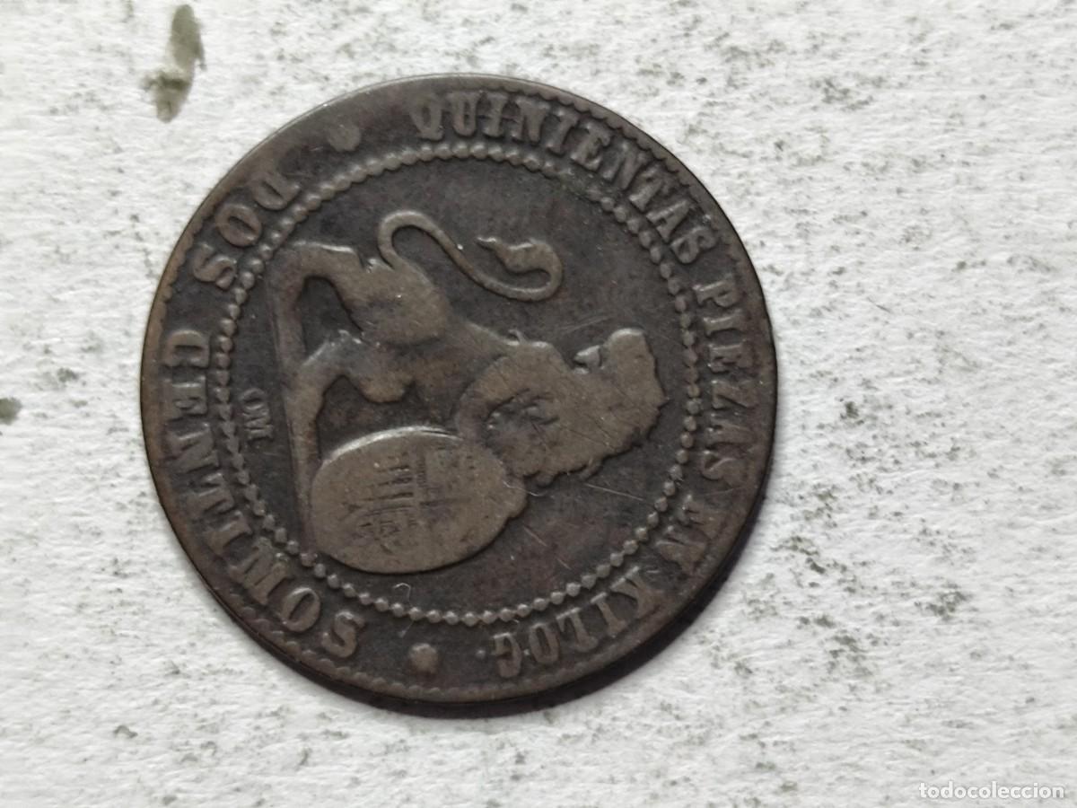 Monedas locales: MONEDA DE 2 C&Eacute;NTIMOs DE 1870 - Foto 4
