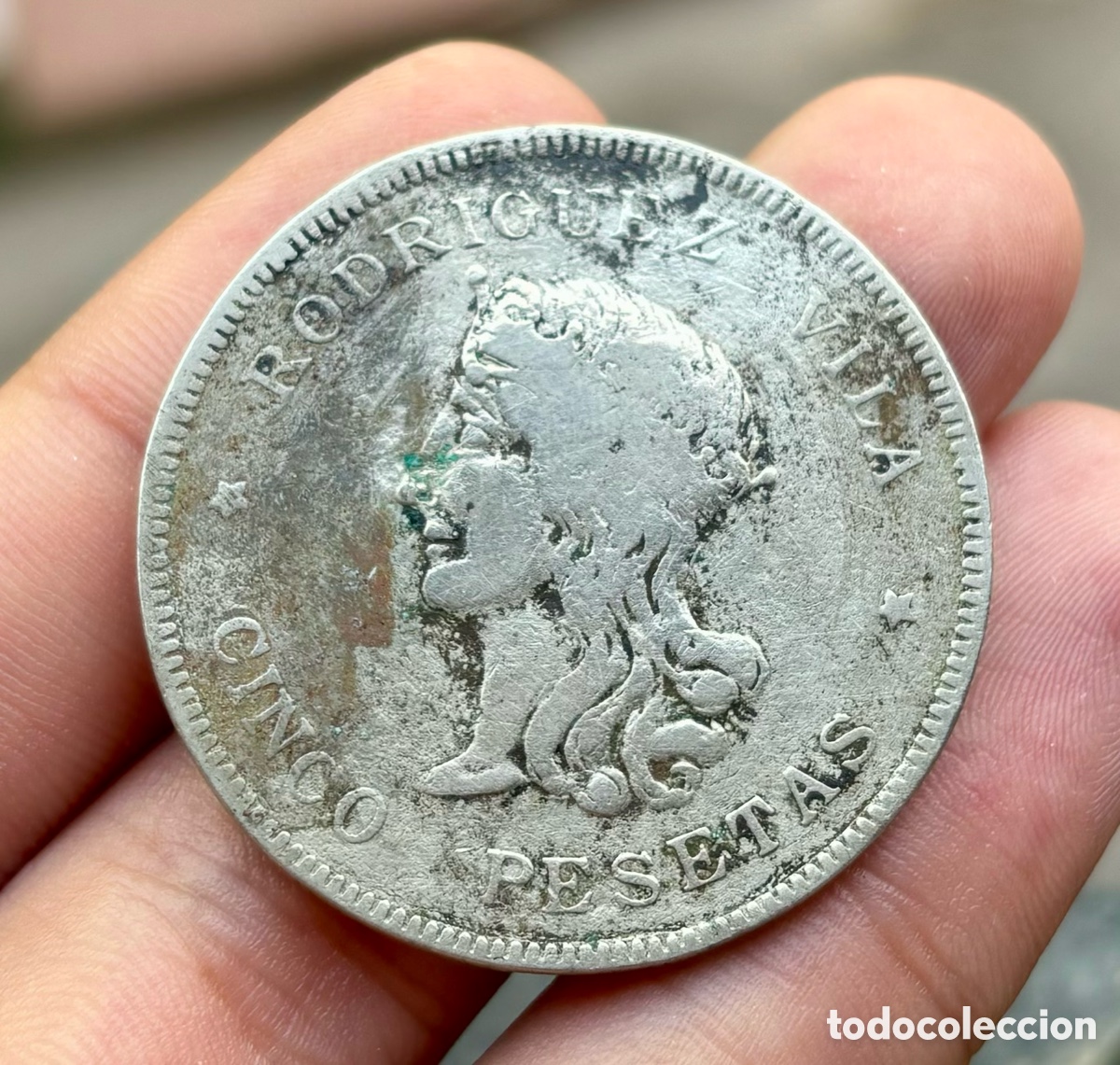 Monedas locales: Ficha 5 Pesetas Rodriguez Vila - Foto 1