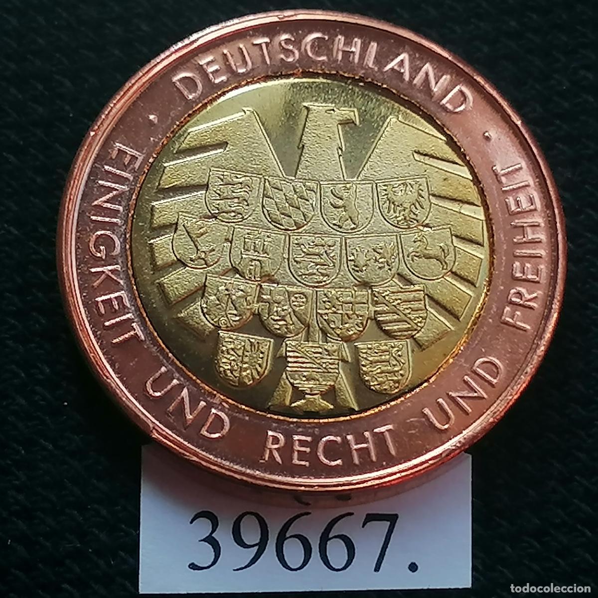 Monedas locales: ficha, das oder hochwasser 1997, bimetalica, token, jet&oacute;n. - Foto 2