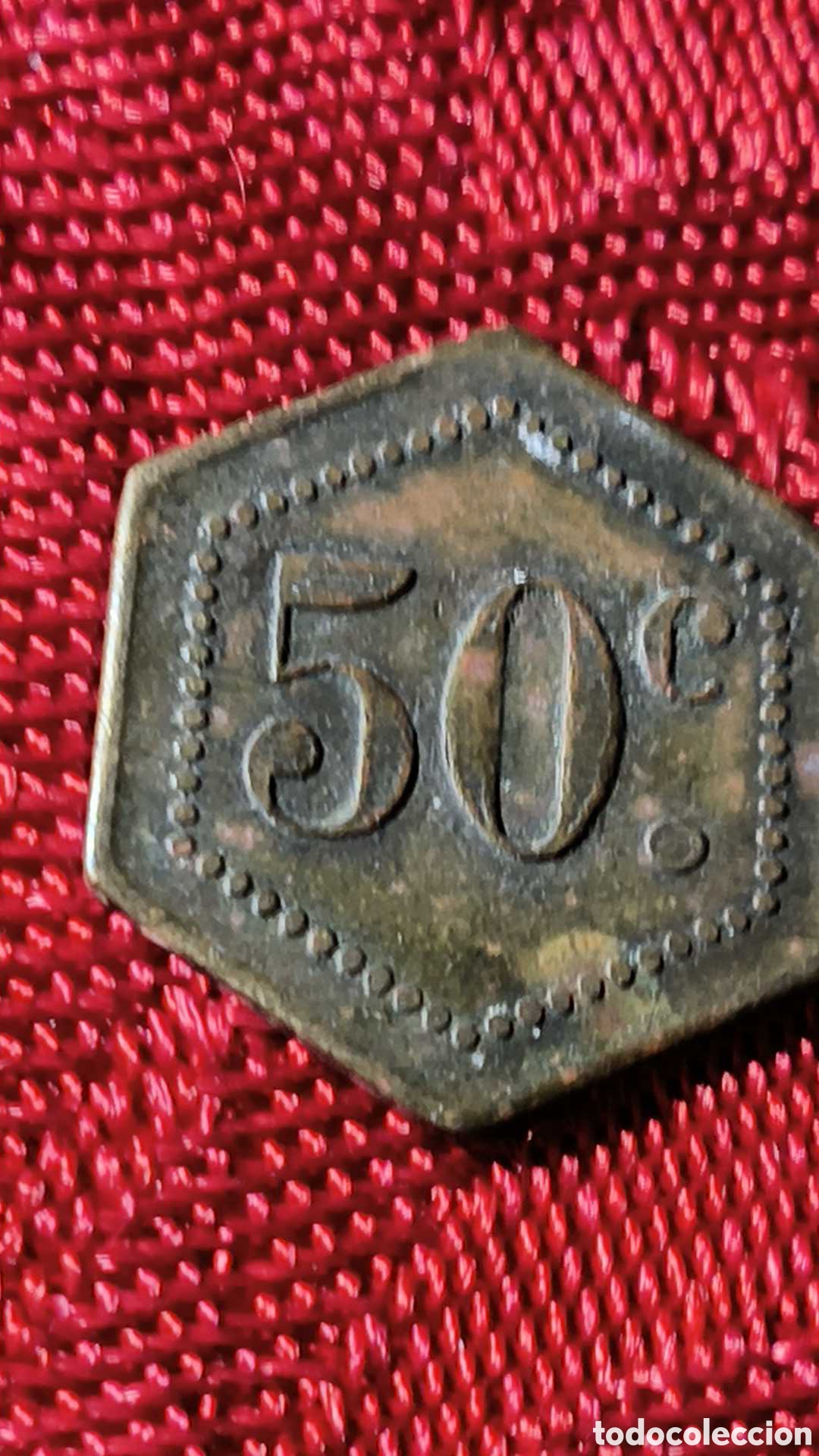 Monedas locales: Ficha casino 50 c&eacute;ntimos - Foto 1