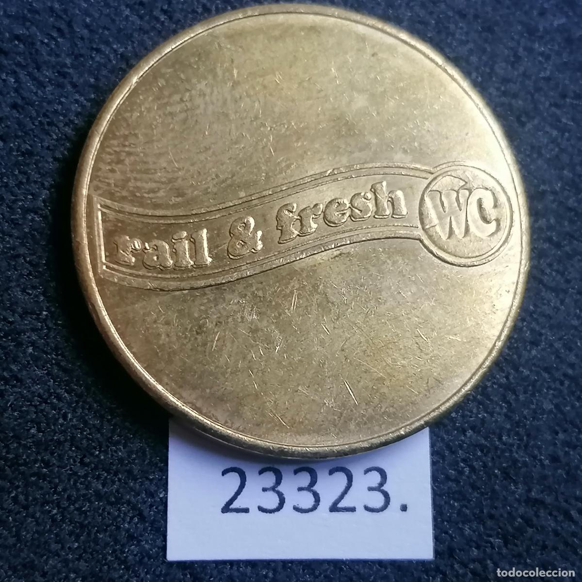 Monedas locales: Ficha, WC ferrocarril, rail & fresh, token, jet&oacute;n - Foto 2