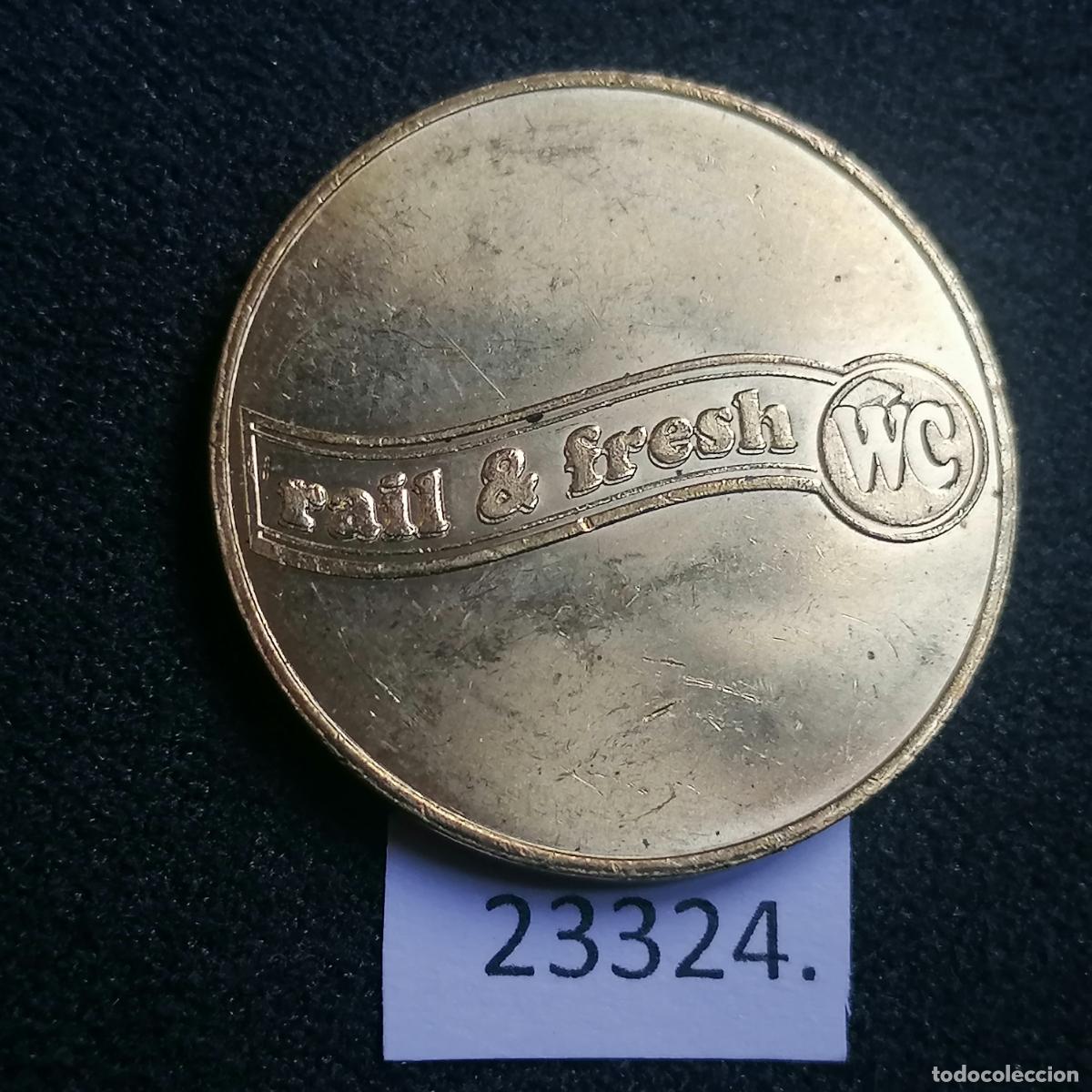 Monedas locales: Ficha, WC ferrocarril, rail & fresh, token, jet&oacute;n - Foto 2