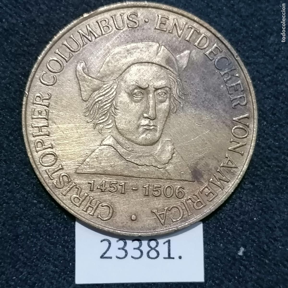 Monedas locales: ficha Crist&oacute;bal Col&oacute;n , token, jet&oacute;n. - Foto 1