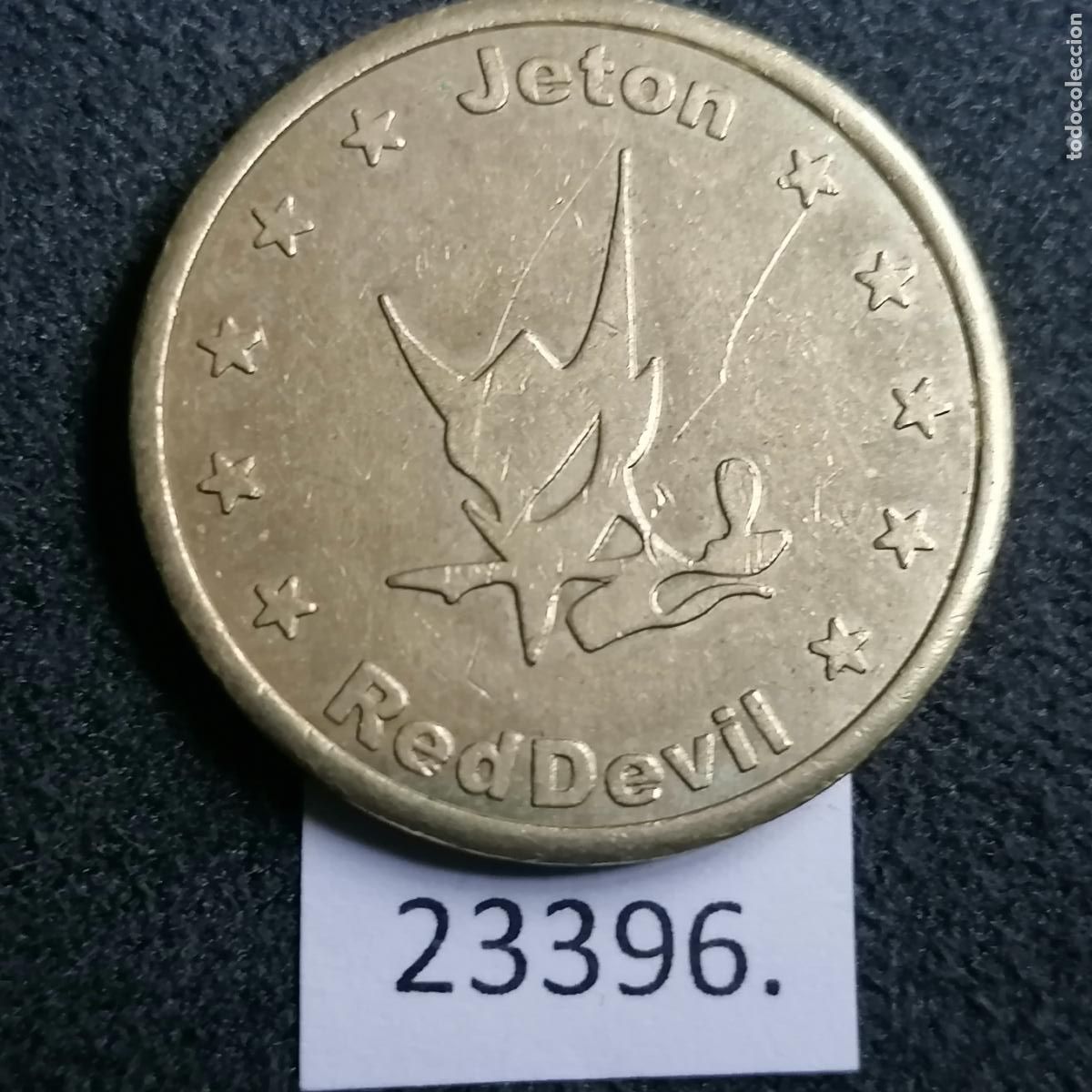 Monedas locales: ficha Red Devil, token, jet&oacute;n - Foto 2