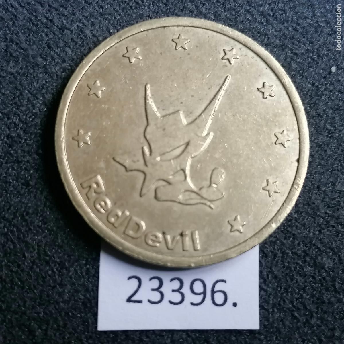 Monedas locales: ficha Red Devil, token, jet&oacute;n - Foto 1