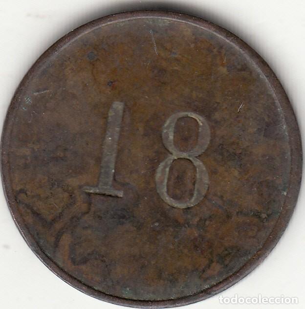 Monedas locales: FICHA: S.B. / 18 &iquest; REPUBLICA ESPA&Ntilde;OLA ? - Foto 2