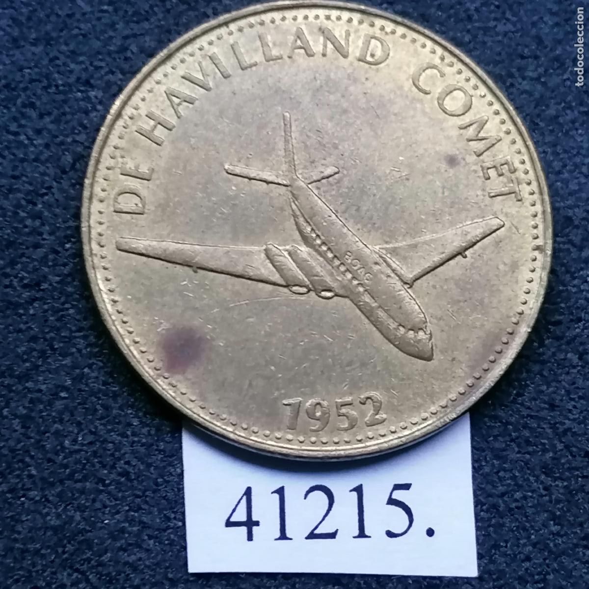 Monedas locales: ficha Shell De Havilland Comet, 1952, Itala , token, jet&oacute;n. - Foto 1